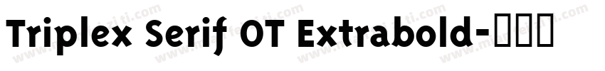 Triplex Serif OT Extrabold字体转换
